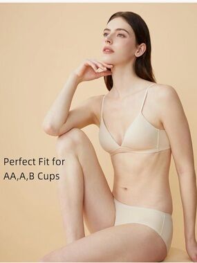 Zoe Jacobs Organic Pima Cotton Wire free breathable Lightly Pad Bralette bra S
